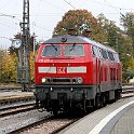 DSC18190  La BR 218 qui vient se mettre en tête de l'EC Zürich - Münich pour la partie non électrifiée à partir de Lindau