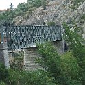 DSCF0867  On retraverse le Gardon sur un pont en poutrelles d'acier juste avant d'entrer dans un tunnel qui débouche à la gare d'Anduze.