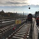 IMG 8422  Delle avec encore le heurtoir et la ligne 15kV pour les trains suisses. Après la réouverture de la ligne, cette voie sera une voie 25kV.