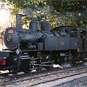 cfv01  Locomotive de type Mallet 030+030 n°413 en gare de Tournon, prête au départ avec le train de 10h00, août 2001