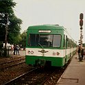 budapest  Automotrice du HEV, ligne de Szentendre, station Csillaghegy. (Juillet 1991).