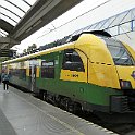 YSEV  Desiro de Siemens de la compagnie austro-hongroise GYSEV-Raaberbahn en gare de Bratislava-Petržalka. Il dessert la navette Vienne - Bratislava
