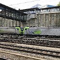 IMG 9865  Deux Re 485 (et une 486) à Spiez. Durant les travaux du dépôt, les machines sont déposées sur les voies en gare.