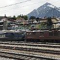 IMG 9859  Re 465 et 425 à Spiez, en gare pendant les travaux du dépôt