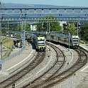 DSC06930  Kerzers, à gauche S5 pour Neuchâtel et Morat avant séparation et à droite S5 pour Bern après accouplement