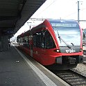 DSCF1089  GTW 2/6 (deux éléments) à Solothurn, avec un Régio pour Moutier - Sonceboz. Les GTW à 2 éléments seront rallongés à trois éléments.