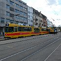 P1000407  A Heuwaage, une rame Be 4/8 + Be 4/6. A partir de Heuwaage le tram quitte l'infrastructure BLT pour circuler sur l'infrastructure des Baseler Verkehrsbetriebe (BVB)
