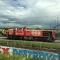 IMG 4767  Cette Am 843 a le rouge tellement délavé que l'ancien marquage "infra" apparaît dessous... à Lausanne-Triage.
