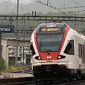 RABe 523 052 en service S20 au départ d'Olten Hammer. On note la circulation à droite