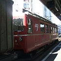 CH CJ ABe44 Chx-de-Fds  ABe 4/4 CJ ex RhB (Chur-Arosa) à la Chaux-de-Fonds avec train conteneur pour le transport des déchets