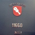 11668ag  Re 6/6 11668 Stein-Säckingen, armoiries de Stein Le f après la dénomination Re 6/6 signifie que la locomotive est équipée de la télécommande