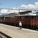 DSC12517  L'Ae 6/8 205 (BLS Historic) aussi tirait un train pour des courses spéciales entre Frutigen et Kandersteg