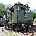 DSC01115  Les locomotives à vapeur 16 et 17 du chemin de fer du Rigi avec leur chaudière inclinée