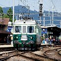 DSC14833  A l'occasion de la fête de la gare à Konolfingen pour les 150 ans de la ligne Gümligen - Langnau, divers véhicules historiques étaient en circulation, dont notamment la Be 4/4 761, ici au départ de Konolfingen, à destination de Thun.