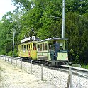 DSC00745  Le Britchon au Bas des Allées. Notez que le tram porte le numéro 3 à l'avant et le 7 à l'arrière...