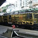 DSCF0525  La GDe 6003 a reçu une belle livrée dorée pour le train du chocolat Montreux - Broc
