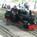 DSC21349  Pendant que la Ge 6/6 fait le tour avec son train, la loc à vapeur est tournée et préparée pour le prochain train.