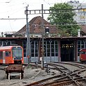 DSC11896  Dépôt de Solothurn avec un NExT et le Tm 162. On devine encore dans le dépôt la BDe 4/4 36 qui a servi au MOB de 1988 à 2007 sous l'appellation Be 4/4 36 avant d'être rappatrié par l'association Ds Blaue Bähnli qui l'a remis en été comme véhicule historique.