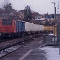 RTSCargoSprinter  Wagon-pilote porte container de RTS à Neuchâtel-Serrières