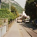 tpc14b  Entre la gare d'Aigle et le dépôt, l'AL circule en régime tram, et c'est parfois étroit!