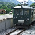 DSCF0518  Ancienne automotrice utilisée pour le service de la voie. (à Grandvillars, avec la rampe de chargement pour chars)