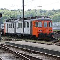 DSC11797  L'Xe 537 176 anciennement ABDe 4/4 "Stadt Wil" au Mittelthurgaubahn, comme véhicule de service à Courtepin avec un wagon de désherbage.