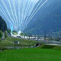DSCF0935  Feu d'artifice pour l'arrivée du train inaugural
