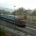 DSC13669  Le faisceau des Paleyres. Les deux voies tout à droite seront prolongées pour accueillir des trains de 400m de long et une voie supplémentaire de même longueur sera construite au-delà.