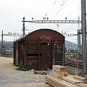 DSC23933  Ancien wagon à l'entrée du faisceau des Paleyres