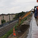 DSC23949  Travaux de terrassement. Un mur de soutènement sera construit, ainsi qu'une nouvelle voie.