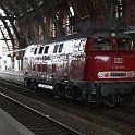 DSC23607  V160 002 de passage en gare de Bremen. La locomotive historique en état de marcghe est stationnée à Osnabrücke et maintenue en état par les Osnabrücker Dampflokfreunde