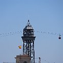 IMG 0529  La tour Jaume I et le téléphérique, vus depuis le toît du Palau Guëll