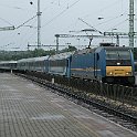 Interrail23 187  Il est tracté par une locomotive série 480, type TRAXX P160 AC2, c'est-à-dire pour train de voyageur, Vmax 160 km/h bi-fréquence alternative