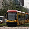 Beaucoup de lignes passent par l'allée Marszalkowska, il n'est pas rare de voir les trams attendre l'un derrière l'autre