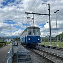 La BDe 4/4 36 sur la voie de rebroussement de Bätterkinden