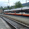 DSCF0487  RABe 527 331 à Travers, sur la voie 3 provisoire, pendant la durée des travaux.