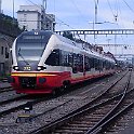 IMAGE 439  RABe 527 332, le deuxième Flirt des TRN peu après sa livraison. Il porte d'ailleurs comme destination encore le nom de l'usine Stadler Rail AG