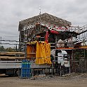 Construction provisoire pour l'assemblage des éléments de la passerelle de Steigerhubel