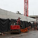 Mur de soutènement de la nouvelle gare