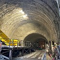 Vue depuis le puits en direction du nouveau passage inférieur