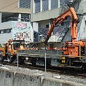 CH RBS ittigen07  Travaux de doublement de la voie entre Worblaufen et Papiermühle, grue de chantier.